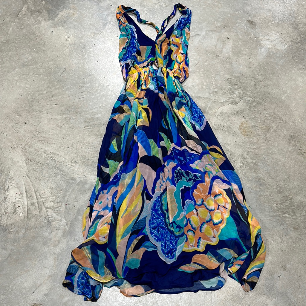 Multi Color Flowy Sun Dress Size Xs Anthropologie Brand  O58